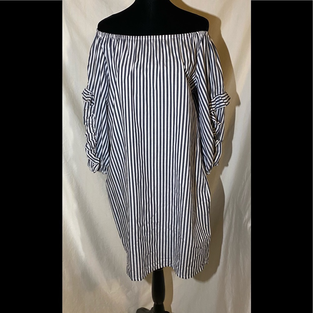 MSK off the shoulder shift dress